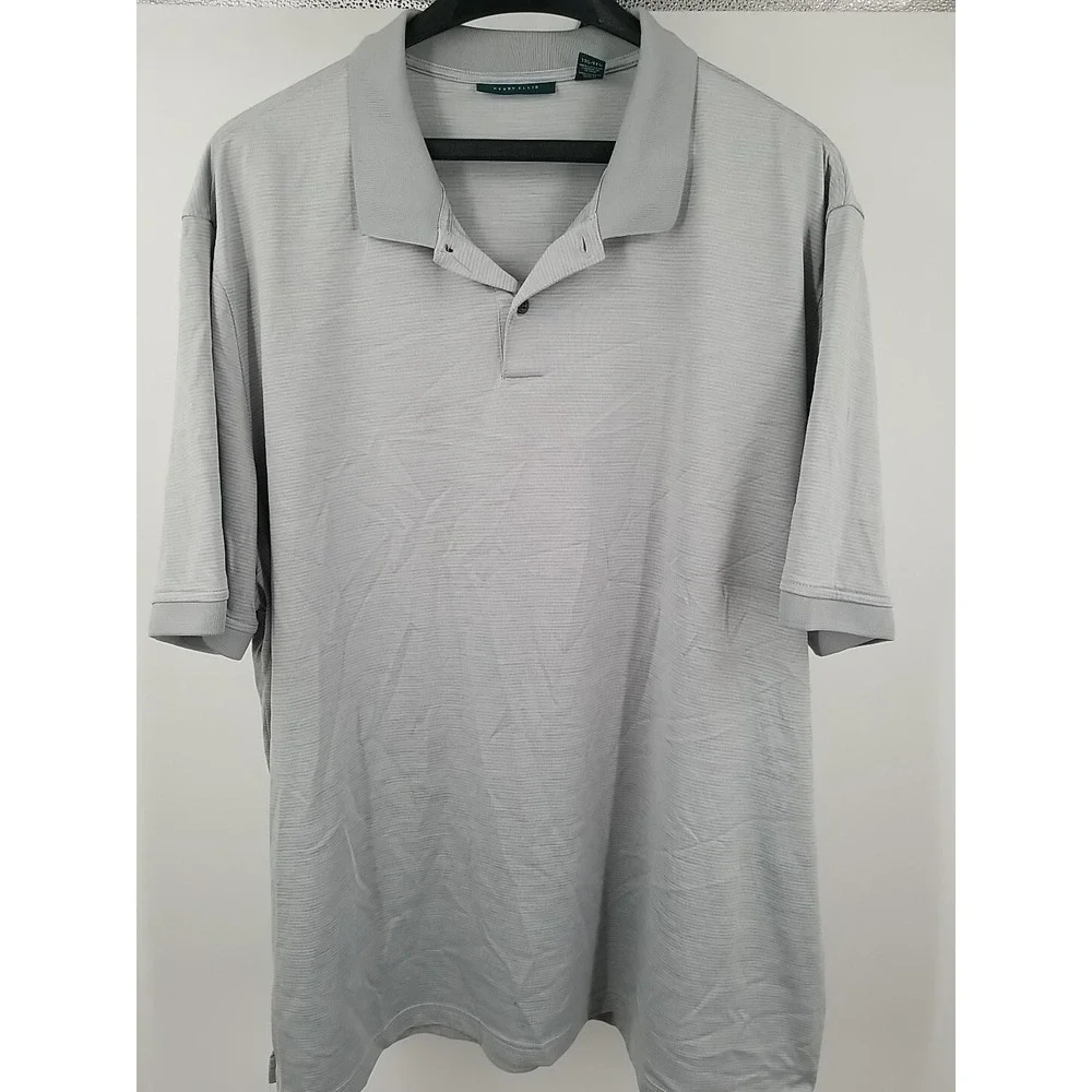 Perry Ellis Polo Men's Short Sleeve 2XL XXL‎ Striped - Picture 2 of 7